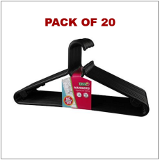 Bulk Pack of 20 Black Hangers